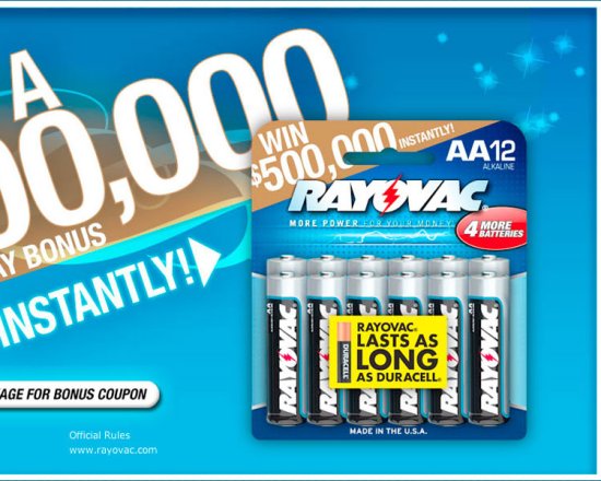 Rayovac Instant Win Sweepstakes